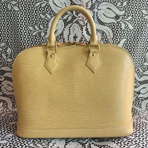 AUTHENTIC LV EPI YELLOW ALMA BAG